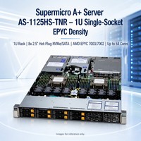 Server Rak Supermicro Asli -1125hs-Tnr X13/H13 Hyper PCIe 5.01 1U 2CPU Prosesor AMD Epyc Seri 9004