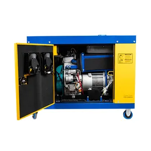 Sunpor 10KW 3 Phase Single Cylinder Diesel Engine Generator 10kva Rated Power Silent Type 60Hz Frequency 230V/240V Rated Voltage