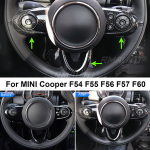 3 Fundas para Volante de Coche para MINI Cooper F54 F55 F56 F57 F60, Estilo Fibra de Carbono, Accesorios Interiores para Auto, Adhesivo Decorativo - Product Image 2
