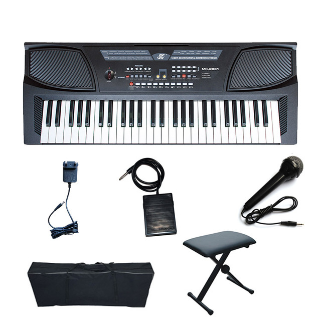Lehoo 54-Key Electronic Keyboard Piano Portable Beginner Electric Keyboard Complete Set With LED Display