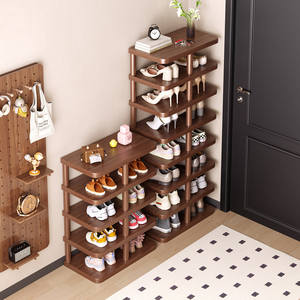 <b>Shoe</b> Rack <b>Narrow</b> Space Saving Entryway <b>Storage</b> 6 Tier Standing Panel Material For <b>Shoes</b> - Product Image 1