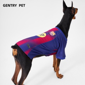 Chaleco Deportivo de Fútbol para Mascotas, de Poliéster, con Rayas Rojas y Azules, Transpirable, Protector Solar, Fácil de Limpiar, Estilo <span class=keywords><strong>Barcelona</strong></span> - Product Image 4