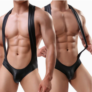 Perizoma in Ecopelle per Uomo, Comodo e Sexy, Body Trasparente per Fitness e Bodybuilding, Intimo Modellante Gay Slim EX6636 - Product Image 5