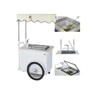 Exquisite appearance wholesale ice cream cart Easy to move mexican ice cream cart