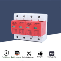 4p 100ka 380v Ac spd Din Rail Mount Three Phase Power Supply Surge Protector
