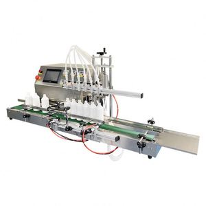 Petite machine de remplissage automatique de liquides avec <span class=keywords><strong>pompe</strong></span> magnétique pour produits nettoyants, jus, eaux minérales, solutions nutritives, sous-emballage - Product Image 1
