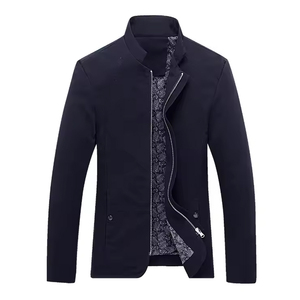 Chaqueta Casual para Hombre con Cuello Alto, Impermeable, Cortavientos, de Tela de Lana, con Cremallera y Bolsillos, para Otoño - Product Image 2