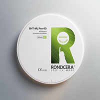 Rondcera SHT-ML Pro 4D, Zirconia Multicapa sin Costuras con Degradado, Disco de 98mm para Laboratorio, Cerámica Dental Digital de Alta Gama
