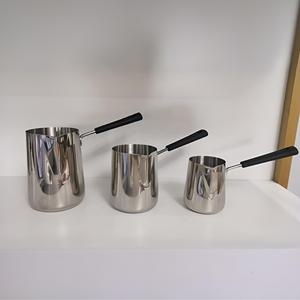 Stainless Steel Milk Pot 350ml 600ml 1000ml <b>Set</b> Spill Proof Round Shape For Home Use Solid Color - Product Image 3