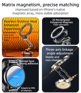 Yesido C203 3-Trục Ổn định <span class=keywords><strong>360</strong></span> Xoay Gấp Thiết Kế Hợp Kim Kẽm Siêu Hấp Phụ Từ Người Giữ Điện Thoại - Product Image 3