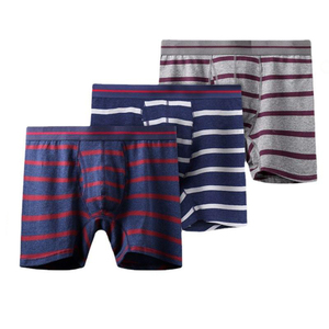 Venta al por mayor de ropa interior de playa de los hombres de alta calidad de punto suelto transpirable Comfotbale rayas Boxer - Product Image 2