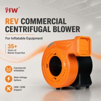Ventilateur souffleur portable à faible bruit, alimenté par courant alternatif, à pression moyenne, avec pales en fonte, pour gonflables Air Dancer