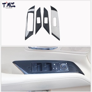 12Pcs Kit Penutup Trim Interior Serat Karbon Hitam untuk Lexus RX 2009-2014, Stiker Dekoratif Panel Pintu Dasbor untuk Mobil Setir Kiri - Product Image 2