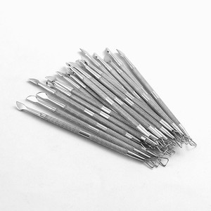 Pousse-cuticules double embout en acier inoxydable finition miroir, outil de manucure, coupe-ongles, pousse-cuticules - Product Image 2