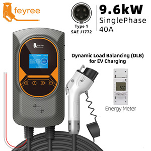 Feyree 9.6kW Type 1 EV Charger 40A Single Phase Home Wallbox with DLB Tuya WIFI APP Control with 5m EV <b>Charging</b> <b>Cable</b> - Product Image 1