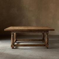 Table à manger rectangulaire extensible Valencia, table extensible de luxe en noyer pour villa, hôtel, restaurant, vente en gros sur mesure