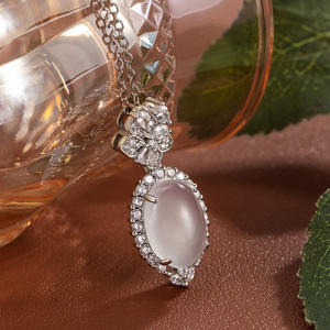 Bisuteria mujer hilo chino para bisuteria Cruz encanto collar joyería 18K chapado en oro Cruz PIEDRA DE <span class=keywords><strong>opalo</strong></span> para bisuteria - Product Image 1