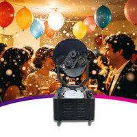Machine à neige oscillante 90° 3500W DMX512 avec télécommande, injecteur de flocons de neige sur roues, lumière multicolore, tension universelle