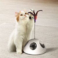 Nouveau design 2025 : Bâton de chat automatique rétractable à ressort avec ventouse, jouet rotatif pour animaux de compagnie avec ventouse pour creuser des trous
