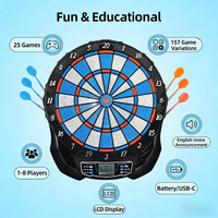 Ensemble de fléchettes électroniques à pointes souples avec écran LCD, kit de jeu de fléchettes complet avec accessoires complets pour le jeu en intérieur