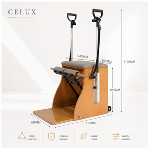 เก้าอี้พิลาทิสพกพา Celux Maple Wood Wunda Chair <span class=keywords><strong>ป</strong></span>รับระดับได้ ช่วยเพิ่มความสมดุลของร่างกาย เหมาะสำหรับออกกำลังกาย ฟิตเนส สตูดิโอ ยิม และคลับ - Product Image 1