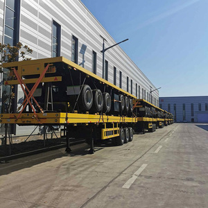Semirremolque de Plataforma Plana de Acero de Alta Resistencia de 3 Ejes, Venta Directa de Fábrica, Remolques para Camiones Portacontenedores de 20 y 40 Pies - Product Image 2