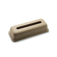 Plateau long en pulpe moulée couleur naturelle, insert personnalisé compostable en pulpe de papier recyclé pour emballage cadeau