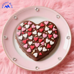 Tốt Nhất Người Bán Hàng Cao Cấp Valentine Hình Trái Tim Sô Cô La Đặt Trái Tim Sprinkles Búa Gỗ + Màu Hồng Sang Trọng Hộp - Product Image 2