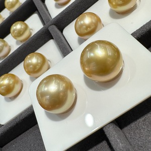 <span class=keywords><strong>Perles</strong></span> rondes en or naturel <span class=keywords><strong>de</strong></span> couleur or riche, <span class=keywords><strong>de</strong></span> 12 à 15 mm, provenant des Philippines du Sud, source en gros, lustrées et parfaites - Product Image 2