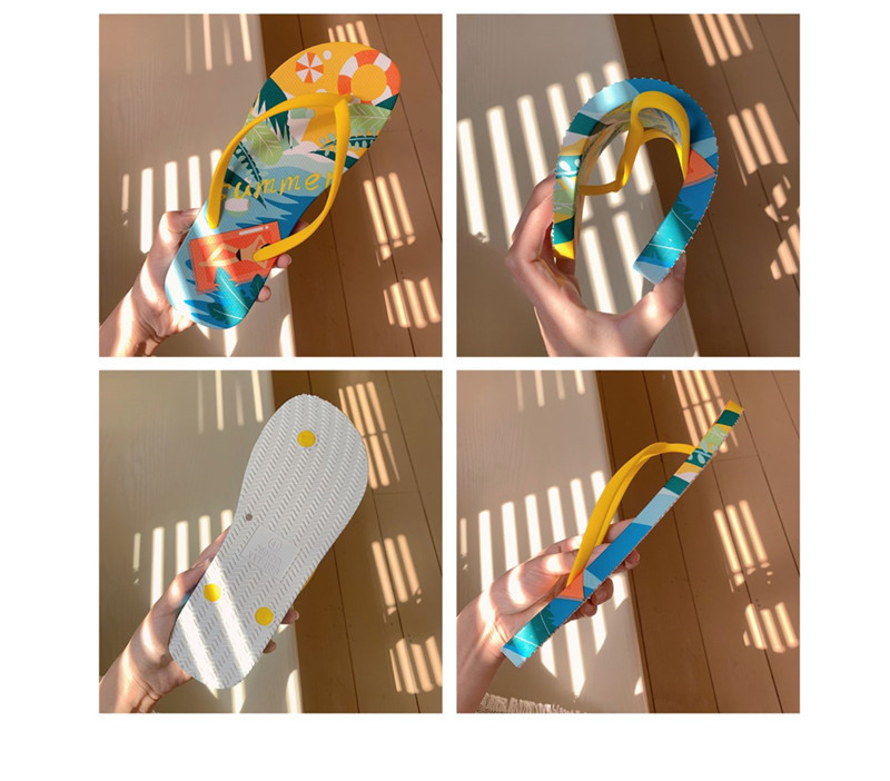 Summer Beach Beach Flip Flops Girls Custom Logo PVC Flips-flops Slippers Women