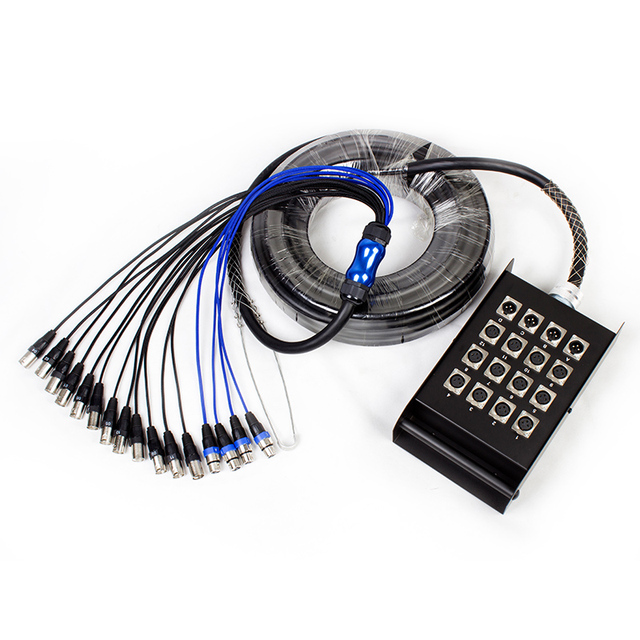SNB01 OEM Factory Professional 8/12/16/20/24/32 Channel Multicore XLR Audio Snake Cable with Stage Box