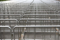 Barandas de Seguridad de Aluminio Baifa, Barreras de Control de Multitudes, Luces Reflectantes de Grado Ingeniería, Recubrimiento en Polvo, Altura Personalizada
