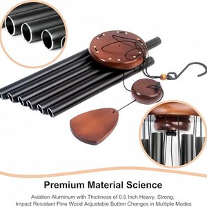 Grandes carillons éoliens en aluminium de 26 pouces pour créer une ambiance zen, adaptés à la décoration de jardin et de patio extérieur, idéal comme cadeau. - Product Image 4