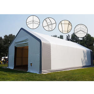 Tente de stockage robuste à double structure en acier Q235 et tissu PVC pour chantiers de construction et logistique - Product Image 5