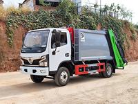 Nouveau camion compacteur de déchets 4x2 de 6,5 tonnes avec moteur diesel de 140 ch, véhicule de collecte des ordures à compression durable à vendre