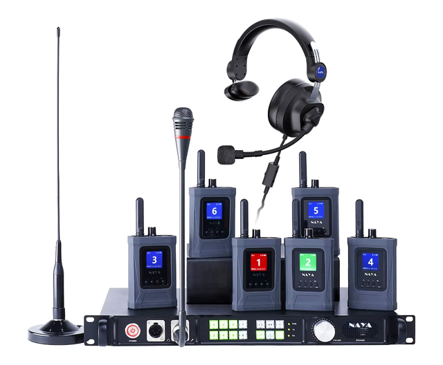 Naya 1 with 6 1000M Transmission Distance Without Relaying Full Duplex Wireless Intercom System 400-470mHz/470-510mHz