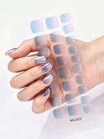 Autocollants pour ongles effet œil de chat, été, sans cuisson, application directe, 26 films de vernis à ongles, couverture complète, sans lumière UV
