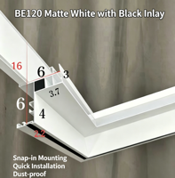Profilé LED Moderne Bicolore en Aluminium 6063-T5 pour Plafond Nid d'Abeille, Décoration de Hôtels et Villas