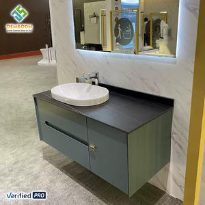 Mueble de Baño Moderno de Madera Maciza Juerte OEM 2026 de 48 Pulgadas, Montado en la Pared, con Lavabo, Grifo, Desagüe de Cobre, para Uso en Dormitorios Escolares - Product Image 1