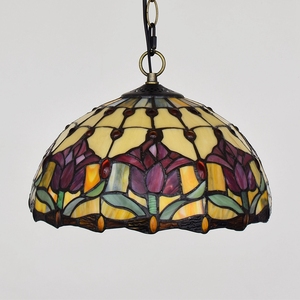 Candelabro <span class=keywords><strong>de</strong></span> tulipán <span class=keywords><strong>de</strong></span> jardín, lámpara colgante <span class=keywords><strong>de</strong></span> <span class=keywords><strong>cristal</strong></span> tintado, estilo americano, moderno, 30CM, <span class=keywords><strong>para</strong></span> cocina, dormitorio, mesita <span class=keywords><strong>de</strong></span> noche, Bar, iluminación Tiffany - Product Image 4