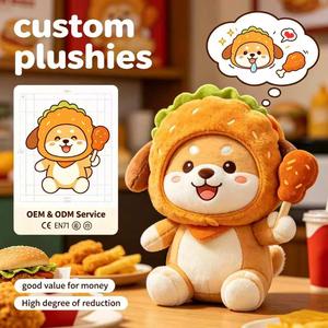 Peluche de Pollo Frito Personalizado al por Mayor, Peluche Suave para Decoración de Restaurantes de Comida Rápida y Suministro al por Mayor - Product Image 1