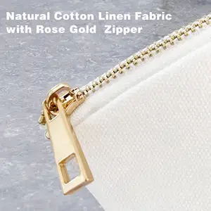 Bolsa de lona de algodão de beleza com logotipo impresso personalizado e bolsa com zíper sem alça com padrão de leopardo