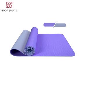 Estera de <span class=keywords><strong>Yoga</strong></span> de espuma TPE de doble capa con logotipo personalizado impreso, esterillas de Fitness al aire libre biodegradables ecológicas, esteras gruesas de <span class=keywords><strong>Yoga</strong></span> con forma personalizada - Product Image 6