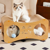 Lit-griffoir pour chat en carton ondulé double couche transfrontalier 2-en-1, très grande villa pour chat, résistant à l'usure et anti-déchirure