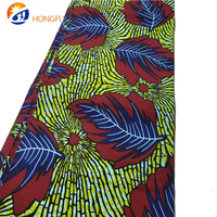Kain Organza Berat Sedang Motif Ankara Afrika Polos untuk Anak Perempuan, Pesanan Pabrik, 100% Katun Benang Carded, Pola Batik Tenun