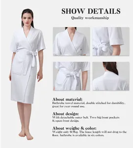 Sunhome Customized Pajamas Plain Soft Terry Towel Bathrobes Hotel Bathrobe Plus Size Women's Sleepwear