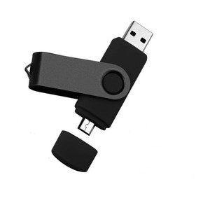 แฟลชไดรฟ์ USB2.0 แบบหมุนได้ 2 in 1 ความจุ 1TB ถึง 16TB สำหรับคอมพิวเตอร์และรถยนต์  วัสดุโลหะ  รองรับการสลักโลโก้ตามสั่ง  ความจุ 128MB-128G - Product Image 1