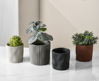 Moule en ciment décoratif pour pots de plantes en béton, jardinières en béton gaufré de style européen unique pour la vente en gros