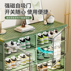 <span class=keywords><strong>Jeko</strong></span> & <span class=keywords><strong>Jeko</strong></span> Giant Sneaker Pet Caja de almacenamiento de zapatos de exhibición transparente plegable apilable Organizador de zapatos de plástico transparente apilable - Product Image 4