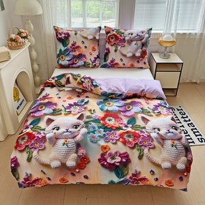 2025 mới cao cấp chải 105gsm sợi nhỏ kỹ thuật số in bedding Set loạt - Product Image 2